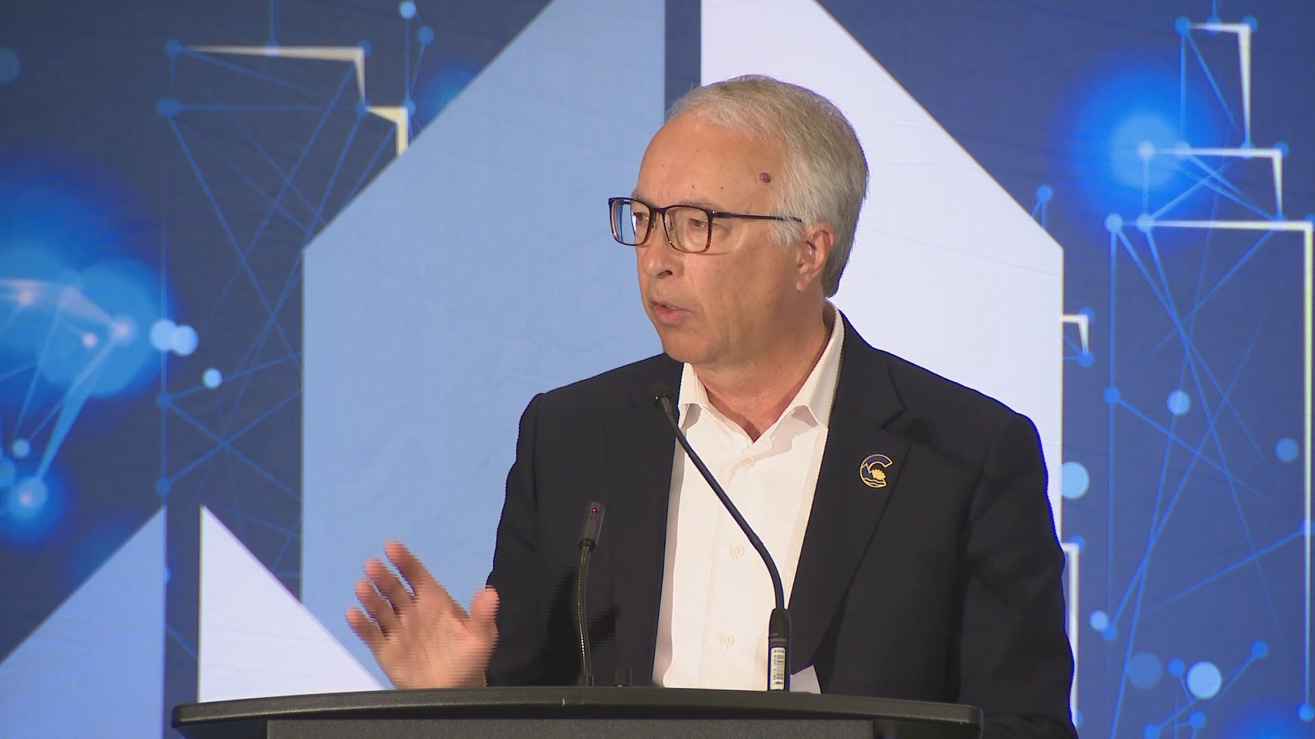 BC Conservative Party Leader John Rustad pictured while campaigning for 2024 provincial elections. (CityNews / Broadcast Pool Image)