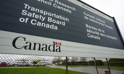 Sign outside the Transportation Safety Board of Canada headquarters