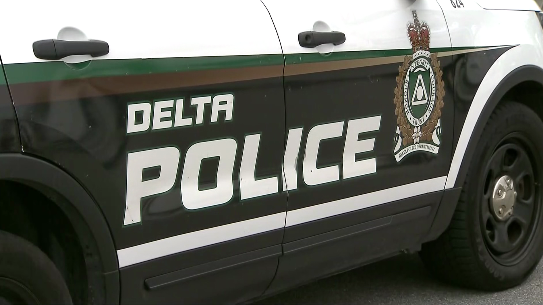 the side of a delta police cruiser