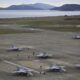 EA-18G Growlers, with some of San Juan Islands in the background, prepare for an exercise at Naval Air Station Whidbey Island, March 10, 2016.