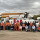 A team of 35 from Nova Scotia Power are shown in Tampa, Florida