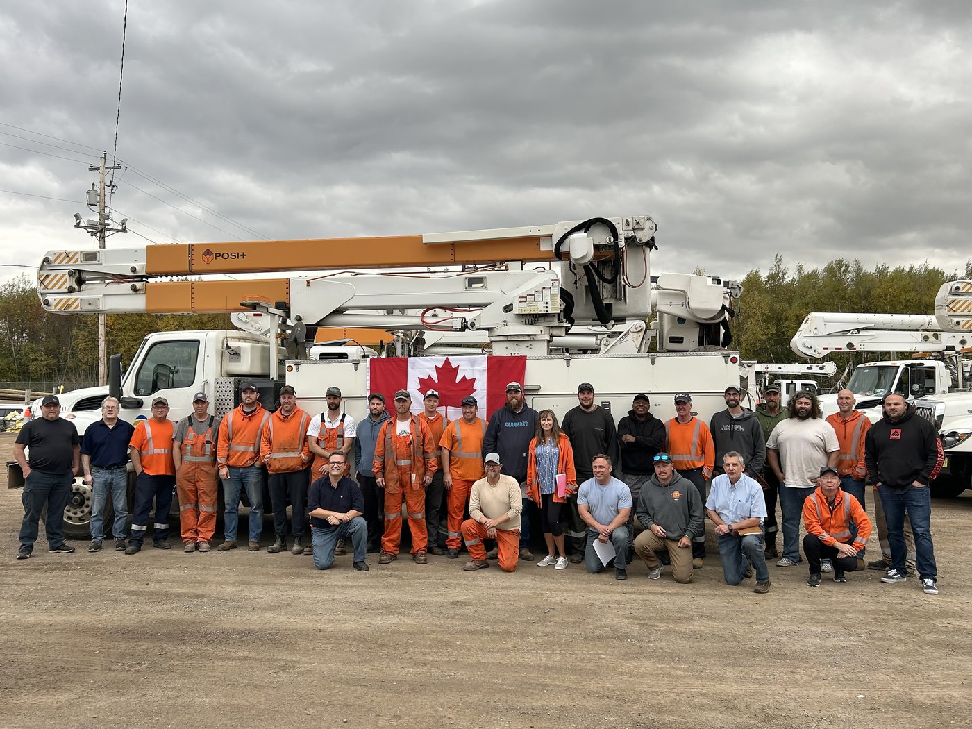 A team of 35 from Nova Scotia Power are shown in Tampa, Florida