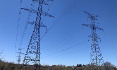 Ontario electricity wires are seen in Clarington.