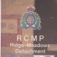 The exterior of the RCMP Ridge Meadows Detachment on Monday September 23, 2024.