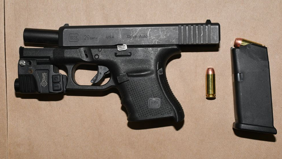 Firearm seized by Toronto police as part of a stolen vehicle investigation