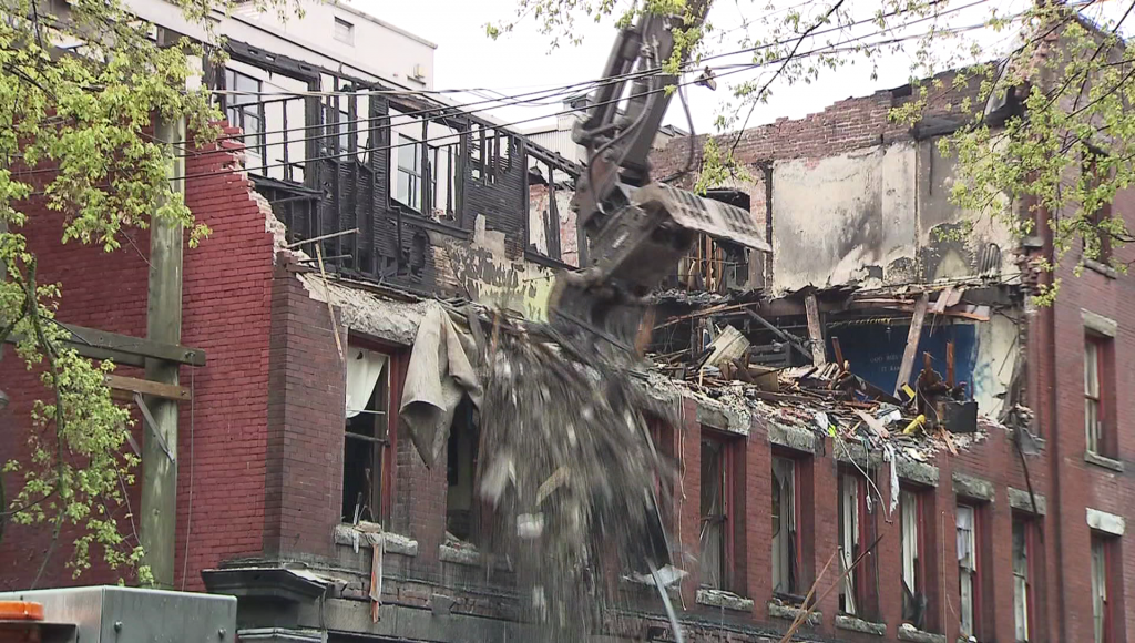 Winters Hotel Gastown Fire Vancouver Demolition