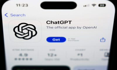 A ChatGPT app is seen on a smartphone.