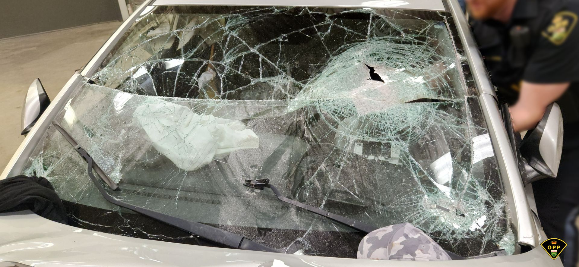 A rock that was thrown at a vehicle in Markham.