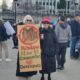 Demonstrators hoping to put a stop to the Broadway Plan rallied outside of Vancouver City Hall Saturday afternoon.