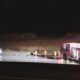 A multi-vehicle crash closed Highway 1 in Burnaby on Tuesday, Nov. 12. (Credit Shane MacKichan)