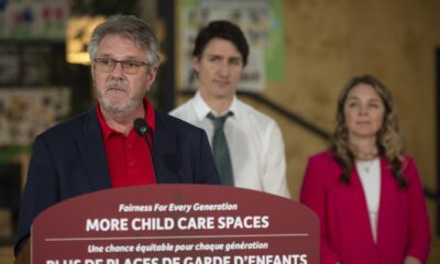 Prime Minister Justin Trudeau set the date for voters in Cloverdale—Langley City to pick their next member of Parliament on Dec. 16. MP John Aldag speaks during a press conference announcing more child care spaces will move into the $10 a Day ChildCareBC program in Surrey, B.C. on Thursday, March 28, 2024.