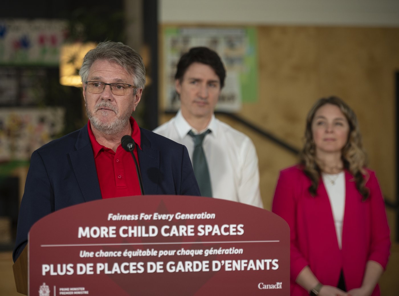 Prime Minister Justin Trudeau set the date for voters in Cloverdale—Langley City to pick their next member of Parliament on Dec. 16. MP John Aldag speaks during a press conference announcing more child care spaces will move into the $10 a Day ChildCareBC program in Surrey, B.C. on Thursday, March 28, 2024.