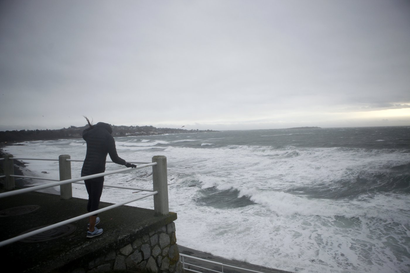 Strong winds push across Vancouver Island during a storm, Jan. 5, 2021. THE CANADIAN PRESS/Chad Hipolito