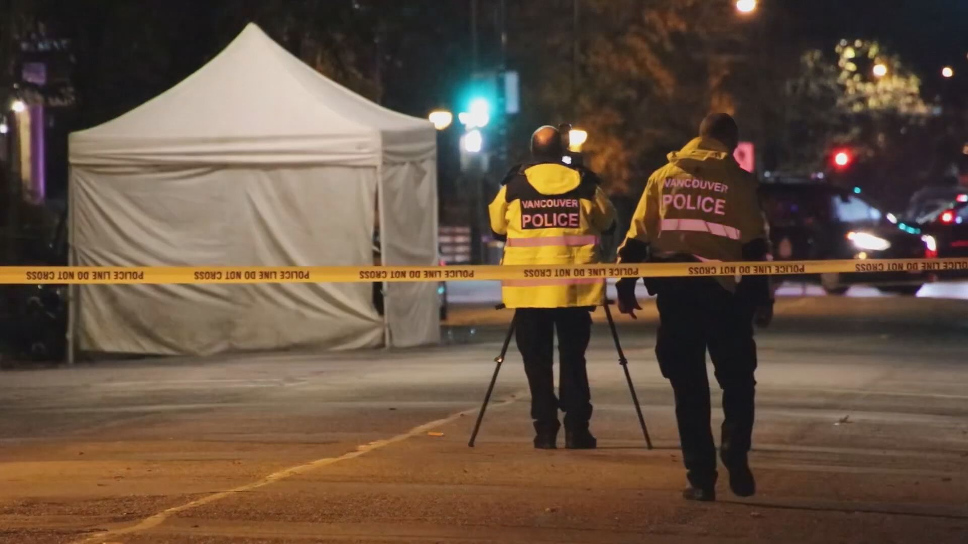 Scene of the crash taped off by police