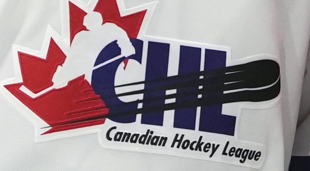 Canadian Hockey League crest is seen on a hockey jersey