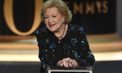 Betty White speaks on stage at the 70th Primetime Emmy Awards