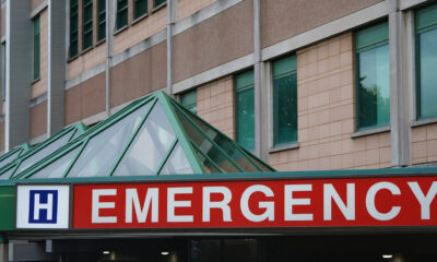 A hospital emergency entrance