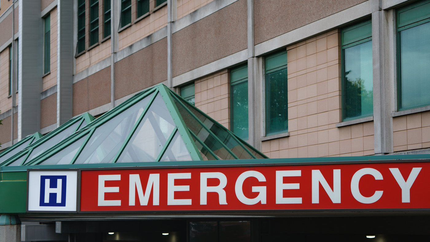 A hospital emergency entrance