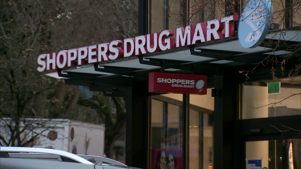 Exterior of a Shoppers Drug Mart location