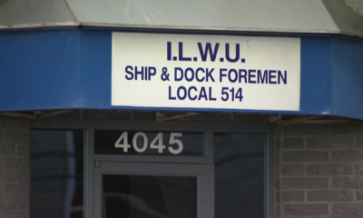 The International Longshore and Warehouse Union Local 514 office in Vancouver on Monday November 5, 2024.