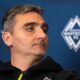 Vancouver Whitecaps FC Head Coach Vanni Sartini looks on during an end-of-season news conference in Vancouver, on Tuesday, Nov. 7, 2023