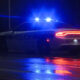 A Peel Regional Police cruiser is seen at night