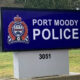 Port Moody Police sign