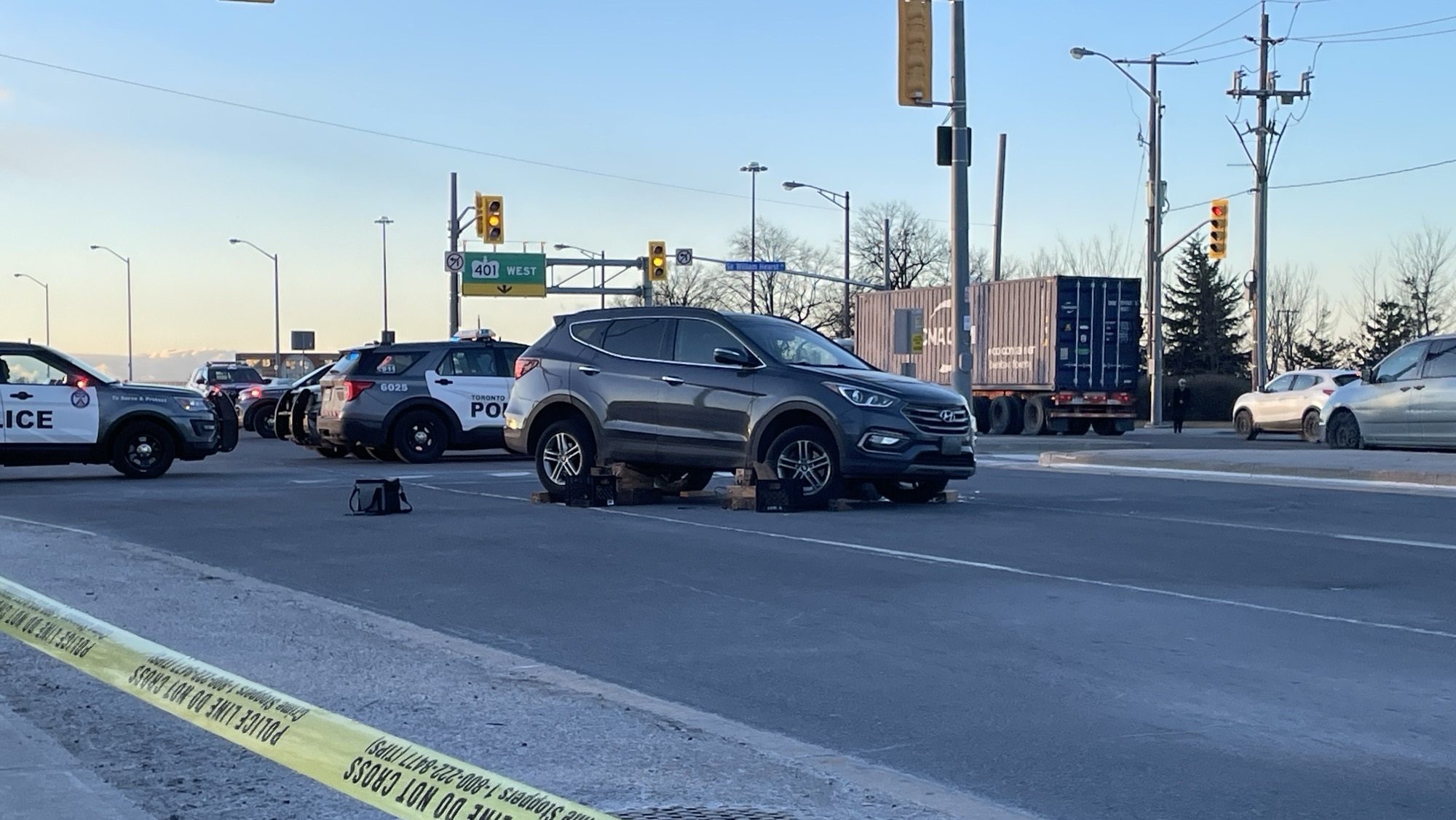 man died after he was struck by a vehicle at the westbound Highway 401 off-ramp at Keele Street on Jan. 9, 2024