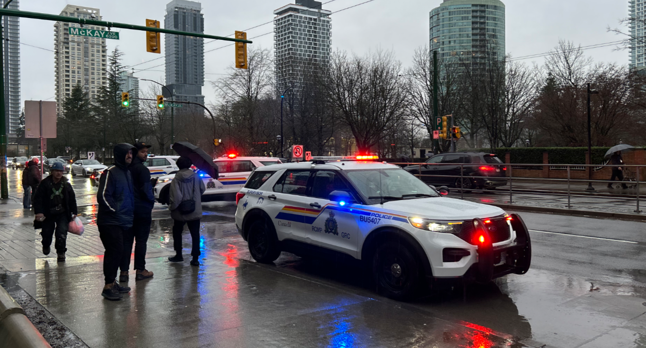 A pedestrian has been taken to hospital with life-altering injuries after being hit by a bus near Metrotown on Jan. 2, 2025, according to police.