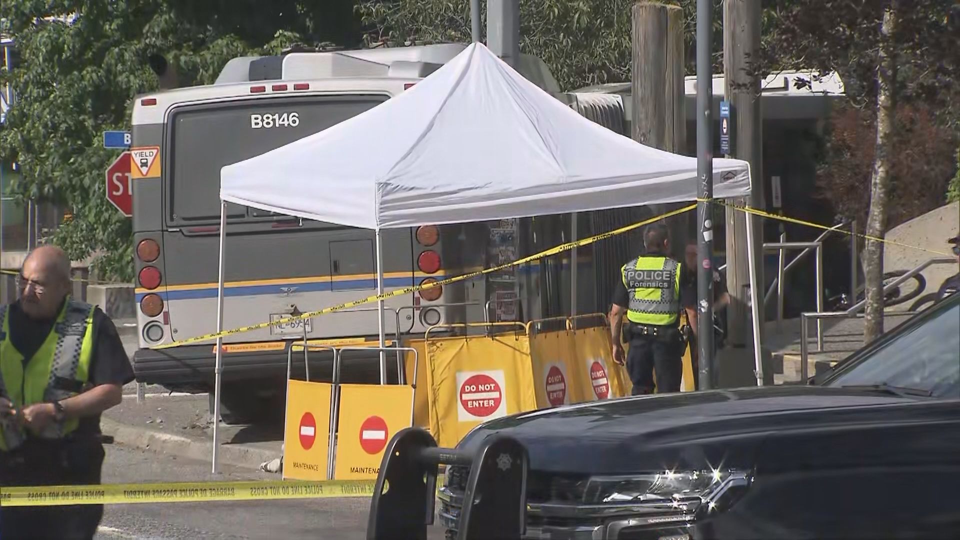 Emergency crews on scene of a serious pedestrian involved incident in Horseshoe Bay