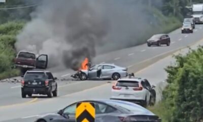 The intersection of 176th Street (Highway 15) and 32nd Avenue in Surrey was closed after a collision between two vehicles Sunday morning.