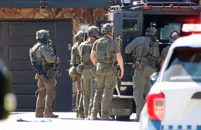 A man was arrested after a police incident in Surrey on Aug. 22, 2025.