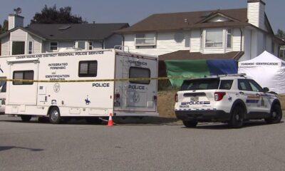A large police presence was spotted at a home in Maple Ridge Wednesday afternoon.