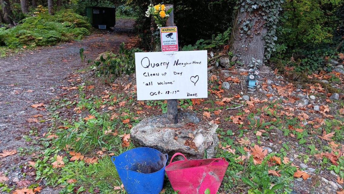 It has been nearly a year since the South Coast was pounded by an atmospheric river that triggered a tragic mudslide, washing away a Coquitlam home. Now, the community is coming together to help clean up the property.
