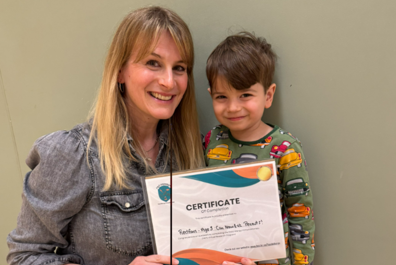 Andrea Harrison says her four-year-old son Redford has benefitted from a new allergy program through the BC Children's Hospital and UBC.