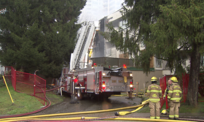 Crews respond to a structure fire in Coquitlam