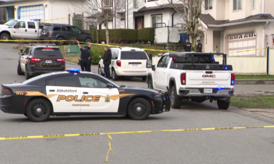 Abbotsford Police on scene of a fatal gang-related shooting on Friday January 9, 2025.